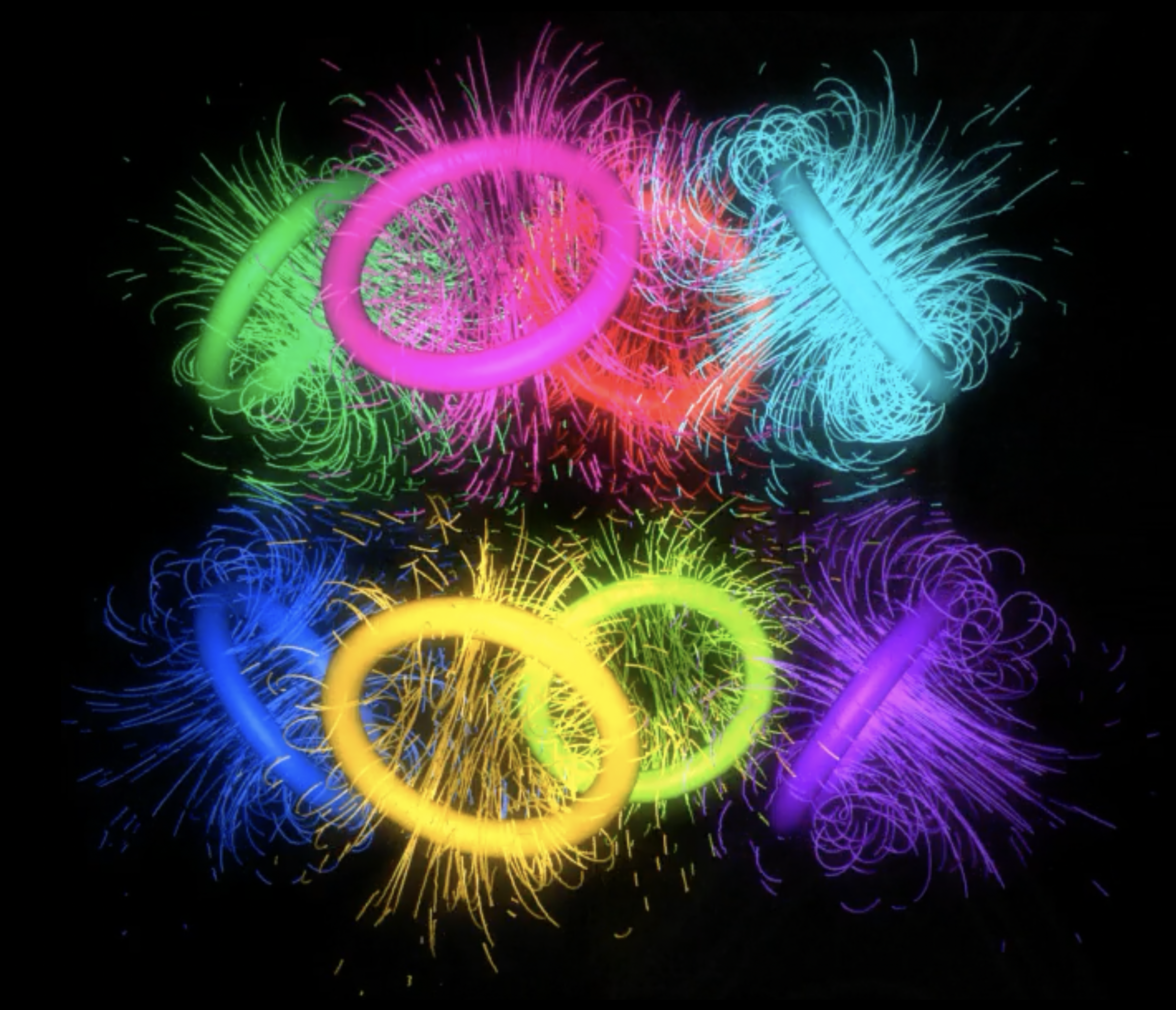 Vortex ring collision (3D particle tracking velocimetry, video)